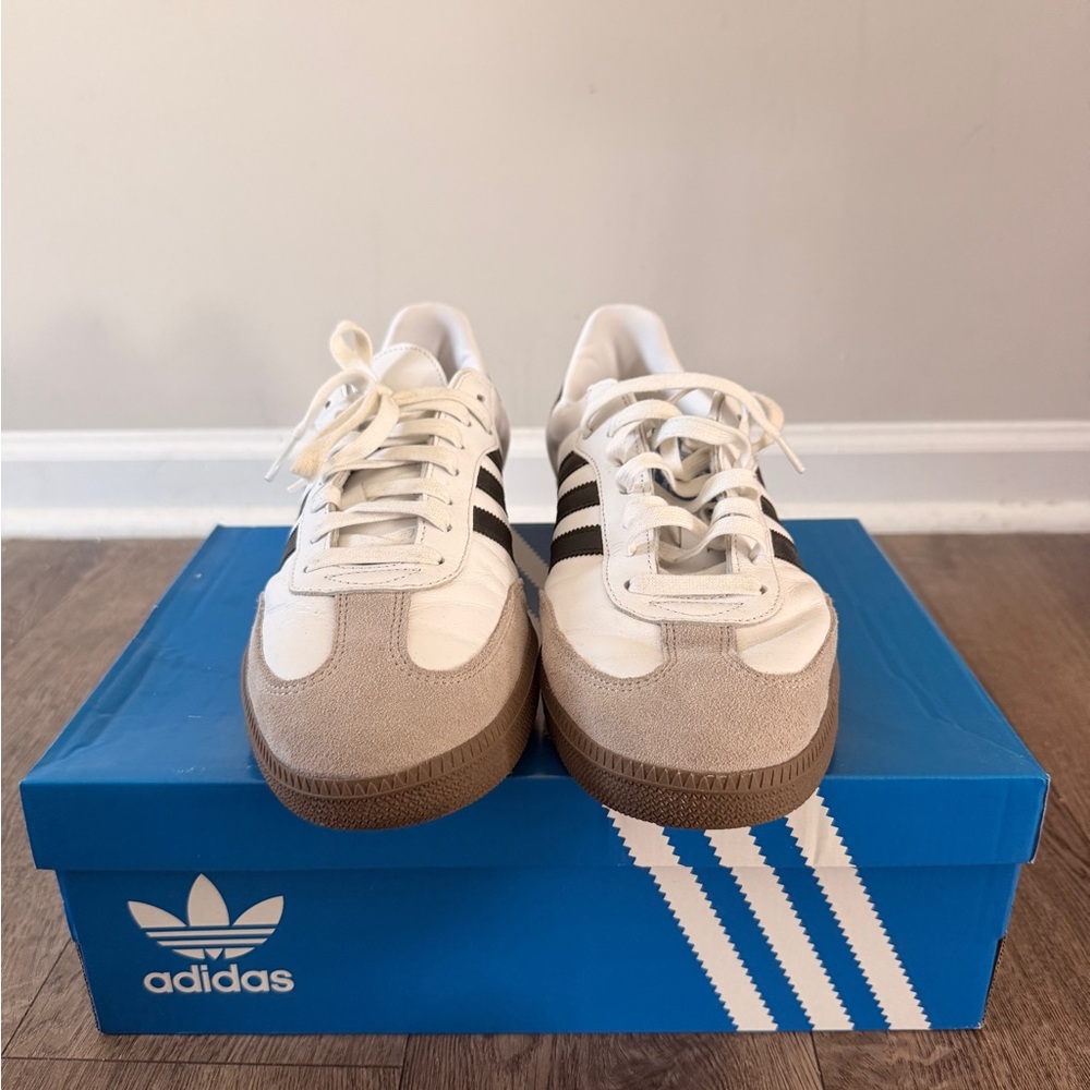 Adidas White and Black Athletic Sambas